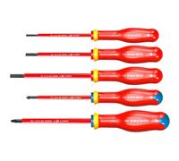 FACOM ATD.J5VE Set of 5 PROTWIST® Screwdrivers Insulated 1000 Volts for Slotted Screws & for Pozidriv® Phillips Screws