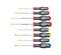 Facom Protwist Screwdriver Set 8 Piece Slotted Phillips & Pozidriv FCMATJ8PB
