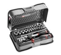 FACOM R.420AMU 6-Point Socket Set, Multi-Colour, 1/4 Inch