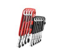 Facom Ratchet Combination Flexi Wrench Set, 10 Piece