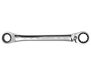 FACOM Ratchet Ring Spanner with 15° Bevelled Ring Heads, 12-Point 7/8 x 15/16, 1 Piece, 65.7/8X15/16