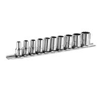 Facom RB.40AE 1/4" Drive 10 Piece 12 Point Socket Set On Rail 1/4"