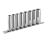 Facom RB.40AU 1/4" Drive 10 Piece 12 Point Socket Set On Rail 1/4"