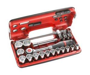 Facom S.360Dbox112 21 Piece Bi-Hex Socket Set 8-32Mm 1/2 Drive in Detection Box