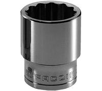 Facom SC.S Socket 0.5-Inch 12-Sided 28 mm Rouge et Noir