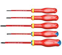 FACOM ATD.J5VE Set of 5 PROTWIST® Screwdrivers Insulated 1000 Volts for Slotted Screws & for Pozidriv® Phillips Screws