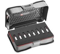 FACOM - Set of 8 High-Precision Machining Ogv Grip 6-Point 1/4 Piece Bit Set - RTM.J8MGRPPB