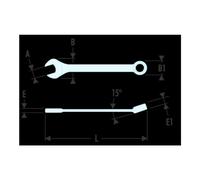 Facom Imperial Combination Spanner, Hardened Steel, 1/4in