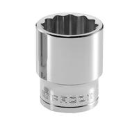 Facom Socket 1/2in Drive 18mm Bi-Hexagon Chrome Standard Length FCMS18