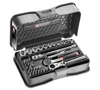 Facom Socket Set 1/4 Inch 6-Point Metric 37 Pieces - R.161-6P6HXPB