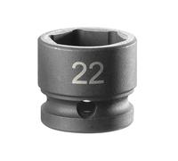 Facom Stubby Impact Socket 1/2in Drive 22mm 6 Point FCMNSS22A