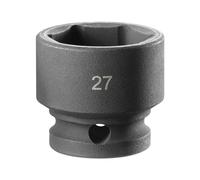 Facom Stubby Impact Socket 1/2in Drive 27mm 6 Point FCMNSS27A
