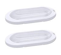 Facon 12V LED Bright RV Pancake Light Surface Mount, 3400K Warm White, 12 Volt Interior Ceiling Dome Light with On/Off Switch, for RV Motorhomes Camper Caravan Trailer Boat