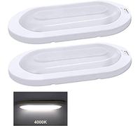 Facon 12V LED Motorhome Lights with On&Off Switch, 2Packs 12Volts Caravan Interior Lights, 4000K Cool White Light, 12V Van Interior Lights for Motorhome, Campervan, Caravan, Trailer, Boat