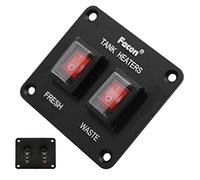Facon 12Volts Switch Box Panel, 20Amps Rocket On&Off Switch with Red Indicator Light for RV Tank System, IP66 Waterproof Control Gang Kit System for RV Tank Heating Pad