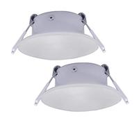 Facon Round 12V LED Puck Light Recessed Mount Down Light for Campervan Motorhome Caravan Trailer Boat Marine and Vehicle (Pack of 2)