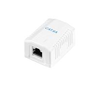 Faconet® CAT 6A surface-mounted junction box, 1x RJ45 STP network socket, surface-mounted, shielded, 10 Gigabit 500Mhz universal AWG 22-26 cat7
