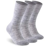 Facool Diabetic Ankle Socks, Men's Women's Merino Wool Seamless Toe Non-Binding Top Soft Comfortable Diabetes Circulation Anti-sweat Non Slip Socks, 3 Pairs Light Grey Medium