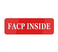 Facp Inside Sign, Signage White/Red Plastic Acrylic, 10" X 3' With Double Side Tape, Adhesive, Easy Mounting