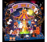 FaCraft Musical Halloween Cards, 3D Pop Up Carousel for Kids, Plays 3 Songs