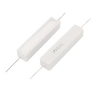 FACSER Ceramic Cement Fixed Resistors Rectangle Power Resistor 25W Watt 50RJ 50Ohm Single Resistors 2Pcs White