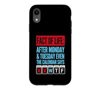 Fact of Life Calendar Says WTF Workplace Humor Sarcasm Case for iPhone XR
