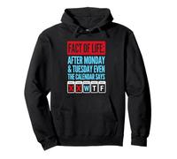 Fact of Life Calendar Says WTF Workplace Humor Sarcasm Pullover Hoodie