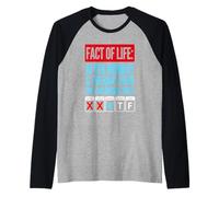 Fact of Life Calendar Says WTF Workplace Humor Sarcasm Raglan Baseball Tee