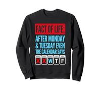 Fact of Life Calendar Says WTF Workplace Humor Sarcasm Sweatshirt