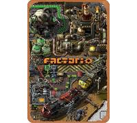 Factorio Graphic Poster Metal Tin Sign Wall Art Vintage Man Cave Bar Shop Garage 12 x 8 Inches Home Office Decor Art