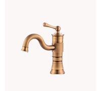 Factory Direct Sales Home Improvement Hardware All Bronze Faucet On The Stage Under The Stage Antique Rotate Basin Water-tap Retro Elbow Tap Vessel Faucet (20.5CM)