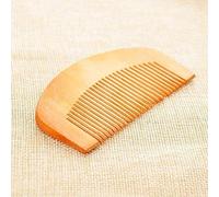 Factory Direct Sales Peach Wood Thickened Dense Tooth Comb Shedding Round-Toothed Hair Wooden Comb Static N2P0 Massage
