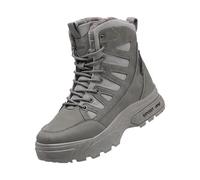 Factory Direct Supply Winter High Top Boots Men's Padded Thickened Big Cotton Shoes Warm Boots Women Wide Work Boots (Grey, 7)