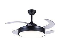 Factory Home Remote Control Invisible Fan Light Led Trichromatic Dimming Acrylic Fan Chandelier Abs Fan Chandelier for Living Room Dining Room Kitchen Study Perfect Deco, ZIU