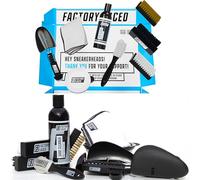 FACTORY LACED Shoe Cleaner Sneakers Kit - The Ultimate Sneaker Cleaner Experience: Includes: 8oz Sneaker Cleaning Solution, 4 Shoe Brushes, 2 Shoe Trees, Microfiber Towel