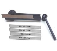 Factory Lathe Cut off Parting Tool Holder 3/4" Wide for 1/2" Width Blades, with 5Pcs of 3/32x1/2x4" HSS Blades