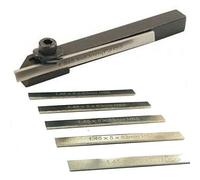 Factory Mini Parting Tool Holder with 6Pcs HSS Blades for Mini Lathes - 10mm Shank