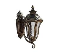 Factory Outlet European Vintage Oil Rubbed Bronze Finish Barn E27 Wall Light Aluminum Seed Glass Shade Porch Wall Lamp Victorian Style Hallway Porch Wall Sconce European Antique Wall Lantern Decoratio