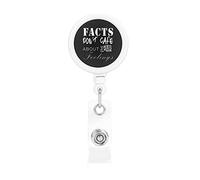 Facts Don't Care About Your Feelings Retractable Badge Holder Reel Clip Id Card Holder forNurse Student Office Worker