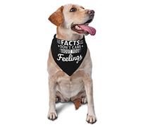 Facts Don't Care About Your Feelings Spring Dog Bandanas Boy Bulk Puppy Kerchief Adjustable Soft Triangle Bibs Accessories for Small Medium Large Dogs Cats White