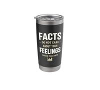 Facts Not Feelings Check The Data Statistics Humor Stainless Steel Insulated Tumbler
