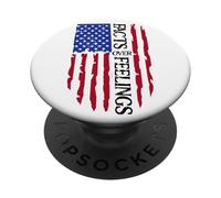 Facts Over Feelings Flag Sign USA God Family Country Freedom PopSockets Adhesive PopGrip
