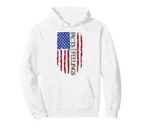Facts Over Feelings Flag Sign USA God Family Country Freedom Pullover Hoodie