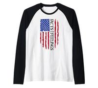 Facts Over Feelings Flag Sign USA God Family Country Freedom Raglan Baseball Tee