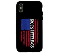 Facts Over Feelings Sign USA Flag God Family Country Freedom Case for iPhone X/XS