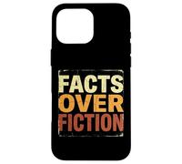 Facts Over Fiction Retro Truth Logic Vintage Text Case for iPhone 16 Pro Max