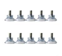 FACULX 10 Pcs Suction Cups with M8 Screws, M8 Clear Nut Thumb Screw Suction Cups/Pad Suckers for Glass Mirror Wall Door and Craft Projects(34mm)