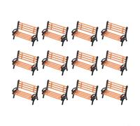 FACULX 12Pcs Model Train Bench Chair 1:50 Scale Miniature Street Layout Scenery Accessories For Railway Diorama Park Landscape HO Scale Model Making