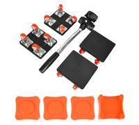 FACULX 4 Pcs Furniture Movers With 360° Rotation & Adjustable Height, Heavy Duty Carbon Steel Dolly Set For Moving Appliances And Furniture Up To 880 Lbs