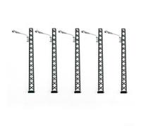 FACULX 5 Pcs Model Railway Lights Lattice Mast Light H0 Scale LED Lamp For Train Layout Miniature Landscape Accessories 3V DC/AC 20MA With Resistors